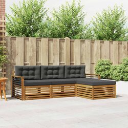 Modular Outdoor Sofa Set with Acacia Wood Construction