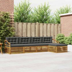 5-Piece Outdoor Sofa Set Crafted from Acacia Wood