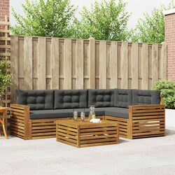 Modular 5-Piece Outdoor Sofa Set with Cushions
