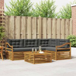 Modular Outdoor Sofa Set 5 pcs in Brown