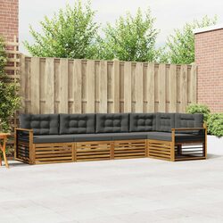 5-Piece Modular Outdoor Lounge Set in Brown