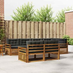 7-Piece Outdoor Sofa Set Made of Solid Acacia Wood
