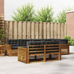 Modular Outdoor Sofa Set 7-Piece Natural Brown