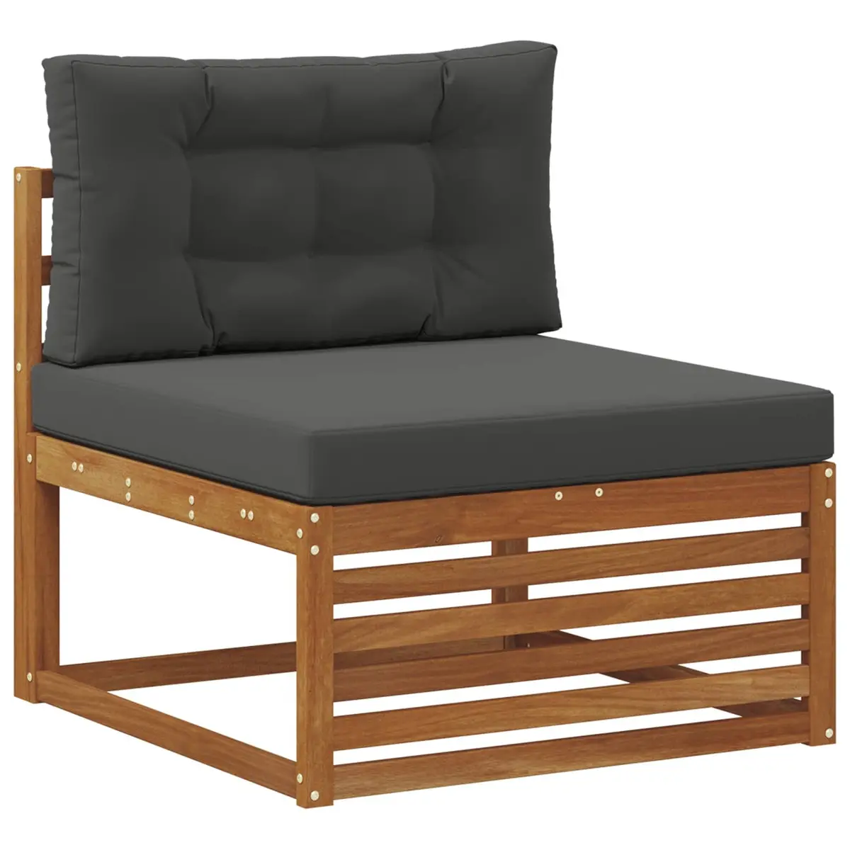 Outdoor Sofa Set Modular Comfort 8 Piece Brown Acacia