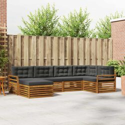 Modular 6-Piece Outdoor Sofa Set with Cushions