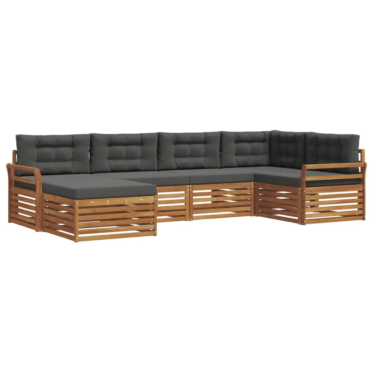 Outdoor Sofa Set 6 Pieces Garden Furniture Patio Lounge Seating with Cushions