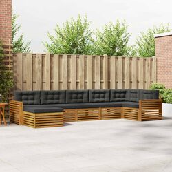Modular 7-Piece Outdoor Sofa Set in Acacia Wood