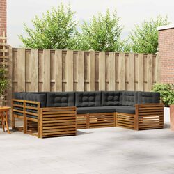 Modular Outdoor Sofa Set - 6 Pieces in Acacia Wood