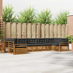 7-Piece Outdoor Sectional Sofa Set in Acacia Wood