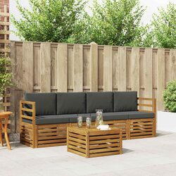 Modular Outdoor Sofa Set - 5 Pieces of Acacia Wood