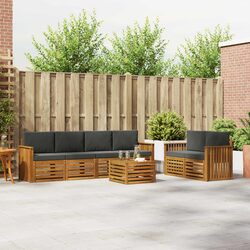 7-Piece Outdoor Sofa Set in Weather-Resistant Acacia Wood