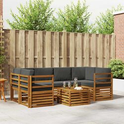 Modular 7-Piece Outdoor Sofa Set in Acacia Wood