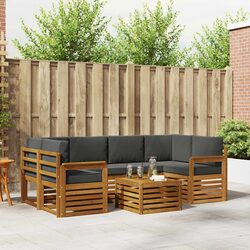 Acacia Wood 7-Piece Outdoor Sofa Set for Gardens