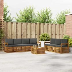 8-Piece Outdoor Furniture Set Modular Acacia Wood