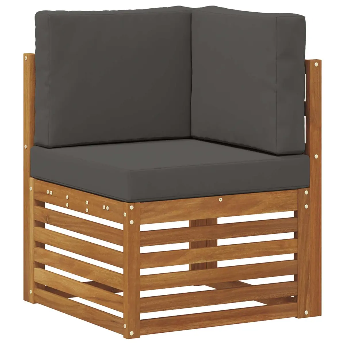 Sectional Sofa Set Modular Cushion 6 Piece Outdoor Furniture Natural Anthracite
