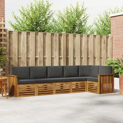 6-Piece Sectional Sofa Set for Outdoor Spaces in Anthracite