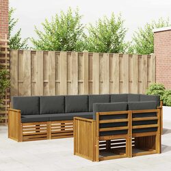 Modular 8-Piece Outdoor Sofa Set - Natural & Anthracite