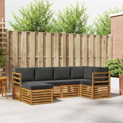 Outdoor 6-Piece Sectional Sofa Set with Modular Design
