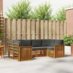 Modular 6-Piece Outdoor Sofa Set with Weather-Resistant Finish