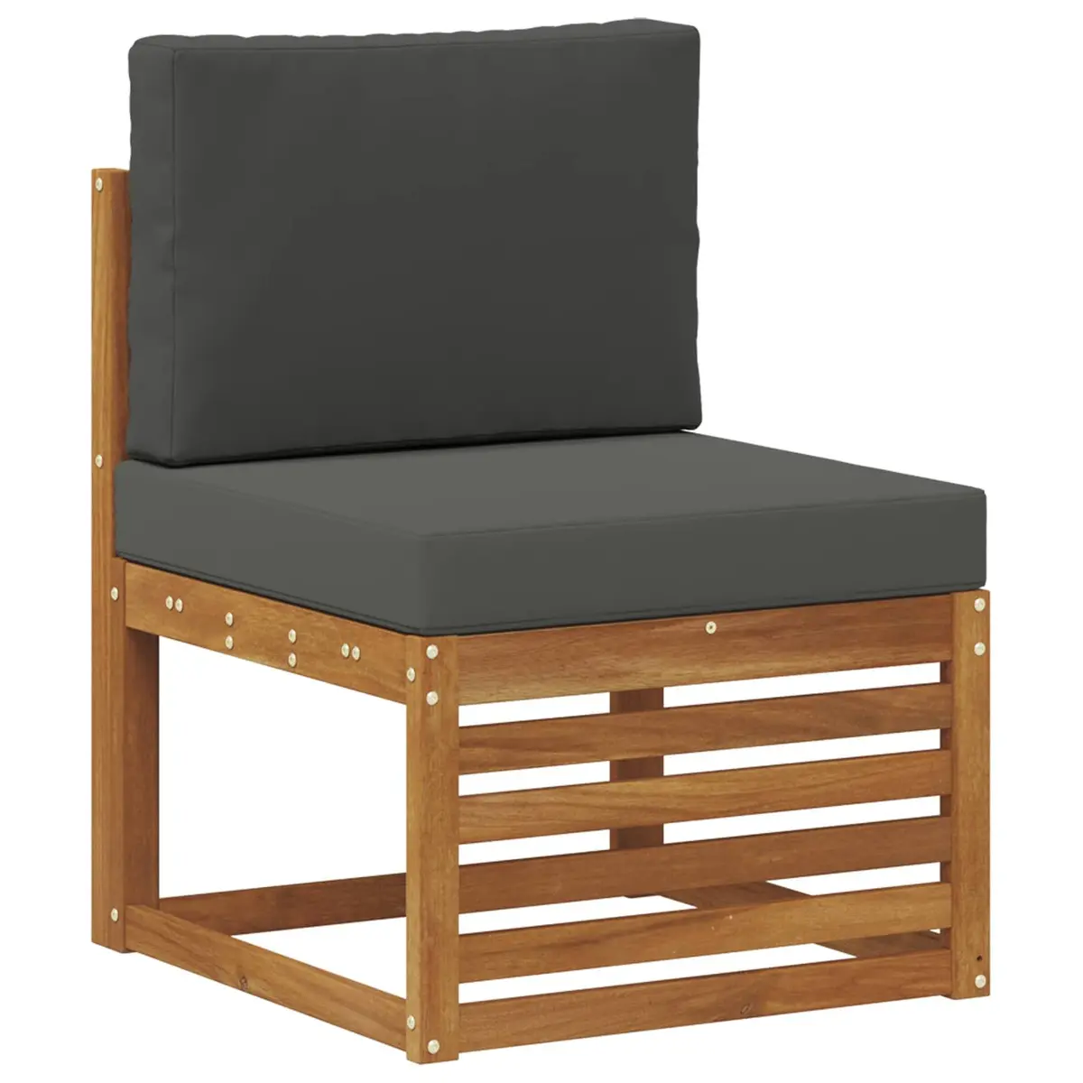 Outdoor Sofa Sets 10 Piece Solid Acacia Wood Garden Furniture Brown Anthracite