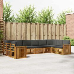 Modular Outdoor Sectional Sofa Set with Cushions 10 Pieces