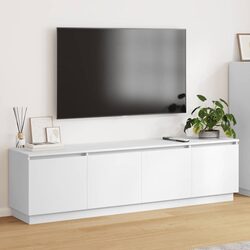 LED Storage TV Cabinet in White 180x38x49cm
