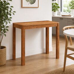 Solid Acacia Wood Bar Table in Honey Brown Finish