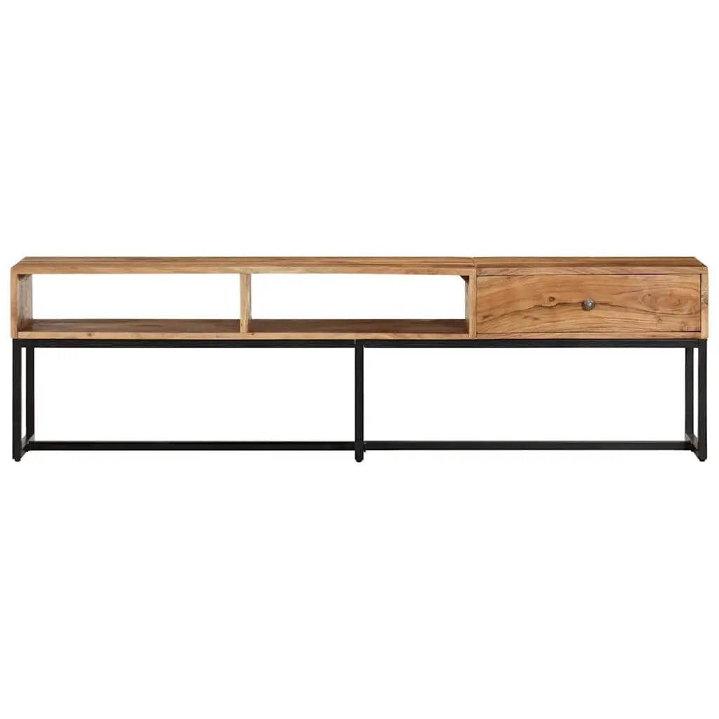 TV Cabinet Solid Wood Acacia Brown Storage Unit 160x30x45 cm