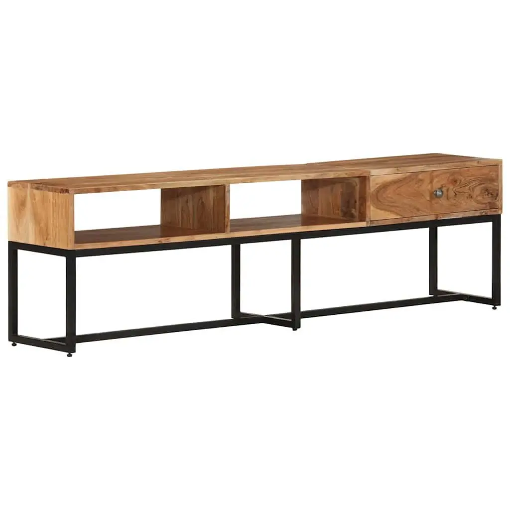 TV Cabinet Solid Wood Acacia Brown Storage Unit 160x30x45 cm