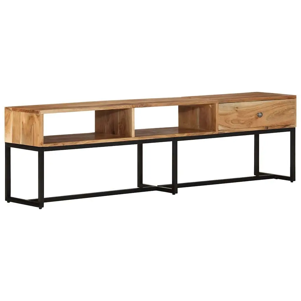 TV Cabinet Solid Wood Acacia Brown Storage Unit 160x30x45 cm