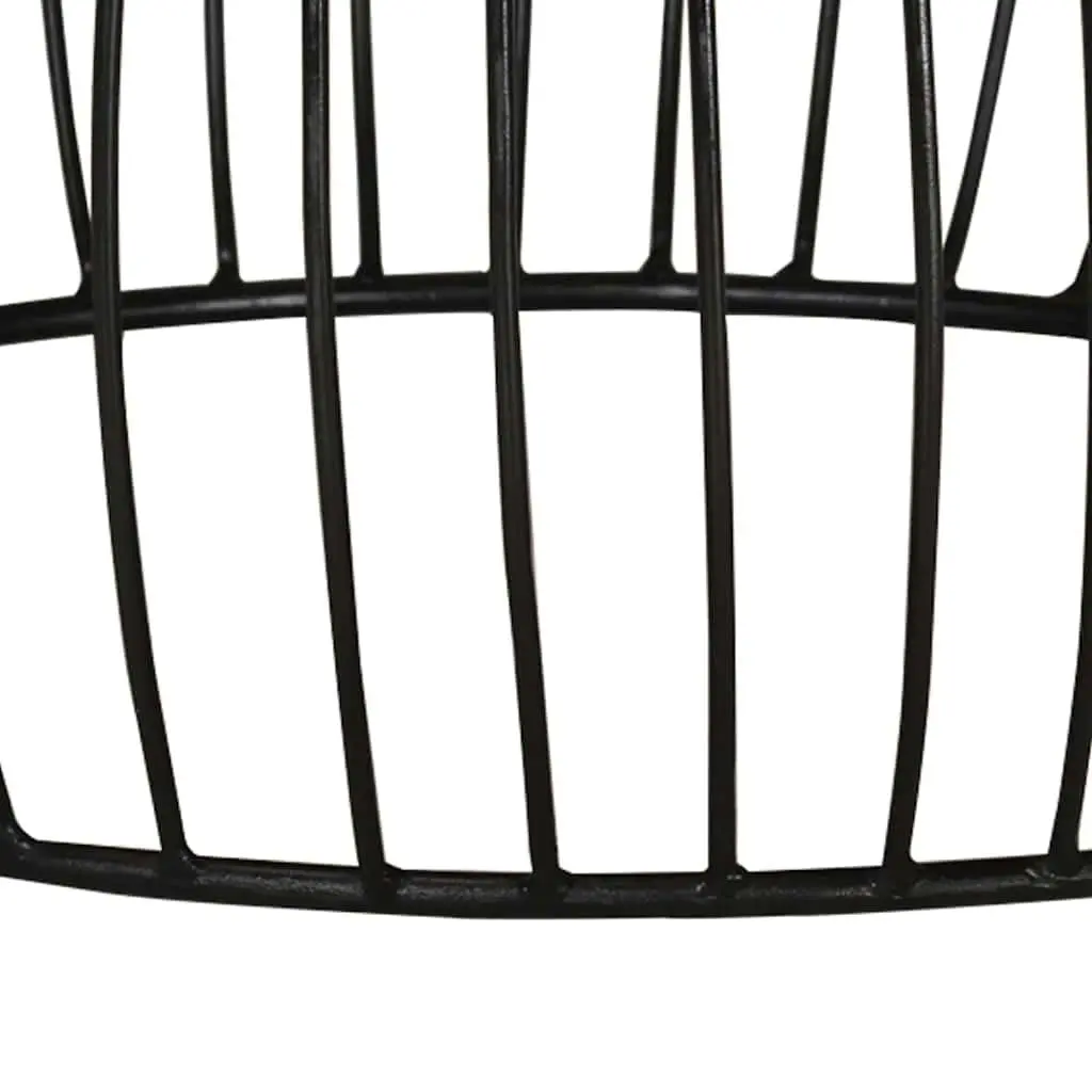 Coffee Table Vintage Style Round 68 cm Brown Solid Acacia Wood with Powder Coated Iron Frame for Living Room
