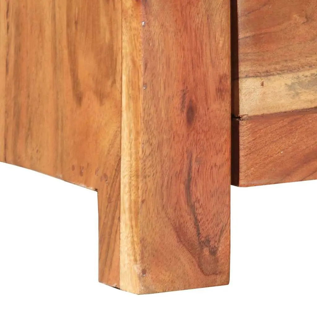 TV Cabinet Solid Wood Acacia Brown 110x30x40 cm Media Storage Unit