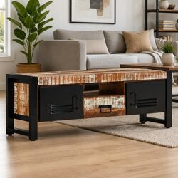 Solid Reclaimed Wood TV Cabinet 120x30x40 cm with Storage
