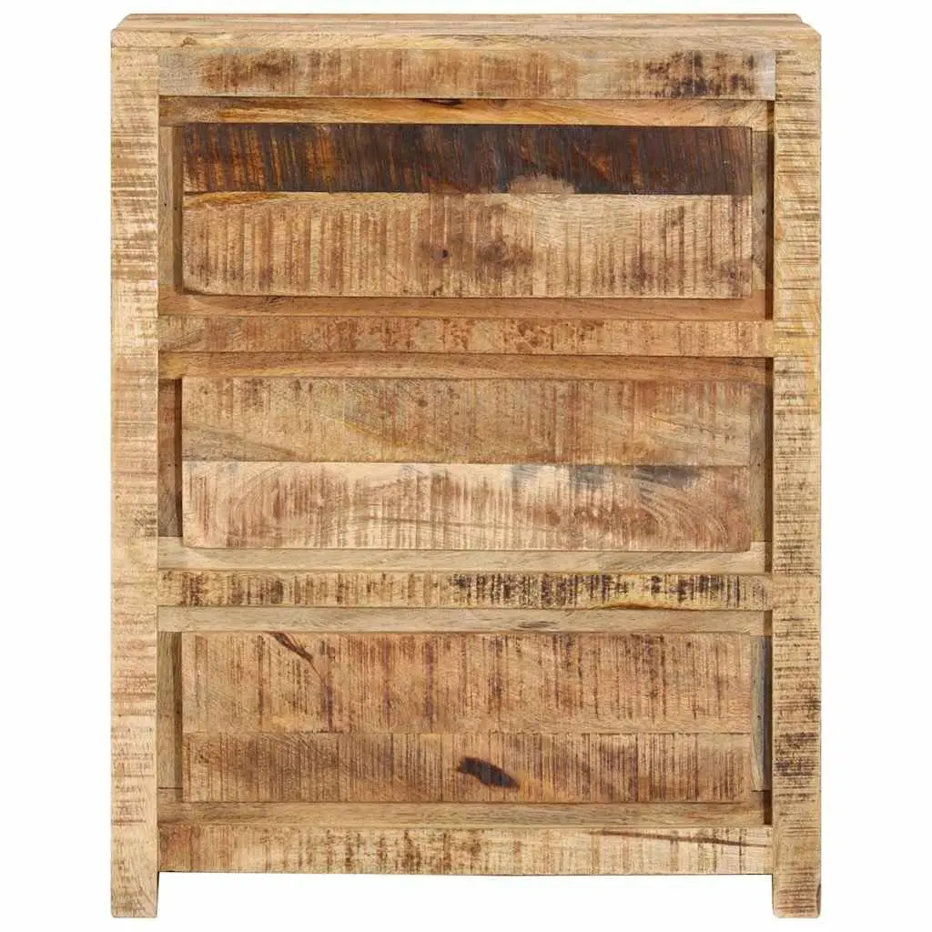 Drawer Cabinet Solid Wood 3 Drawers 60x33x75 cm Brown