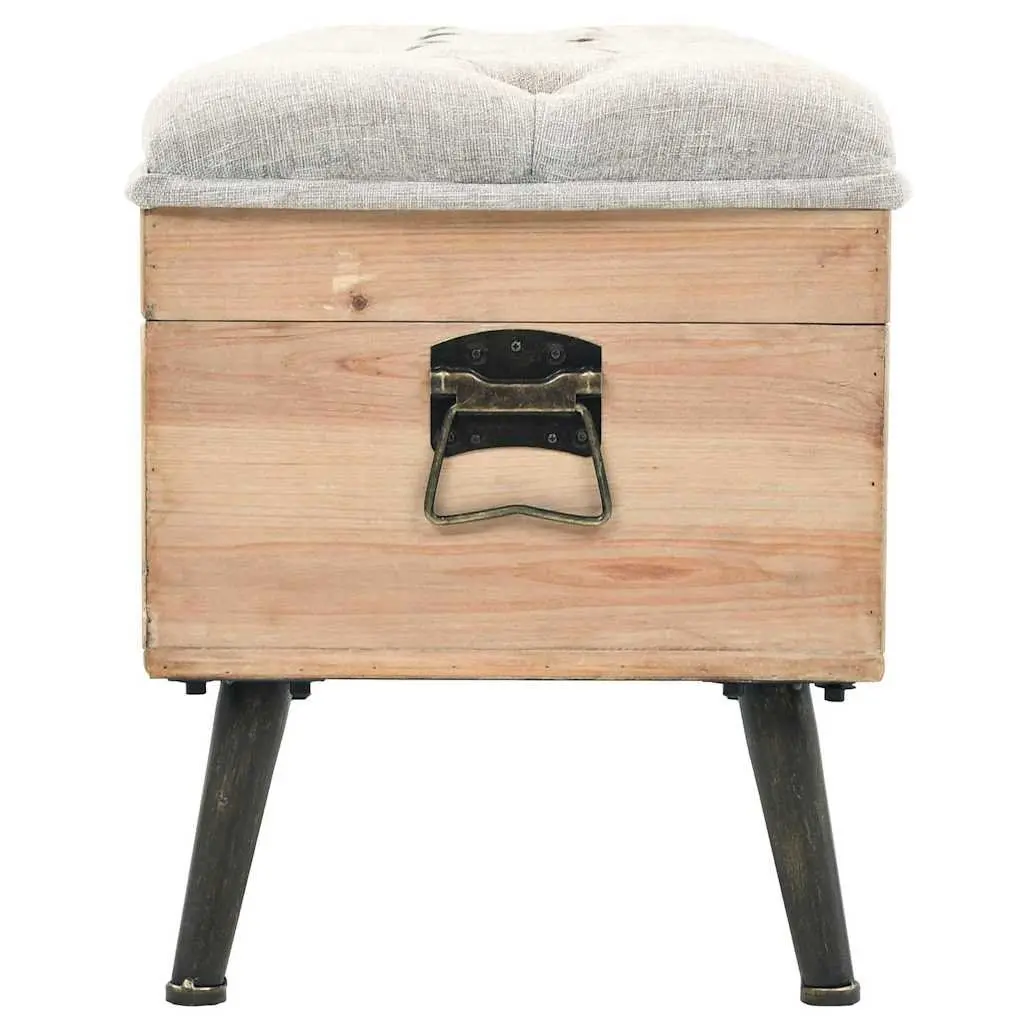 Storage Bench 110cm Trunk Design Padded Seat Entryway Furniture Vintage