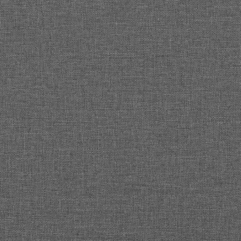 Fabric Upholstered Bed Frame with Headboard Dark Grey 180 x 200 cm Spacious Storage