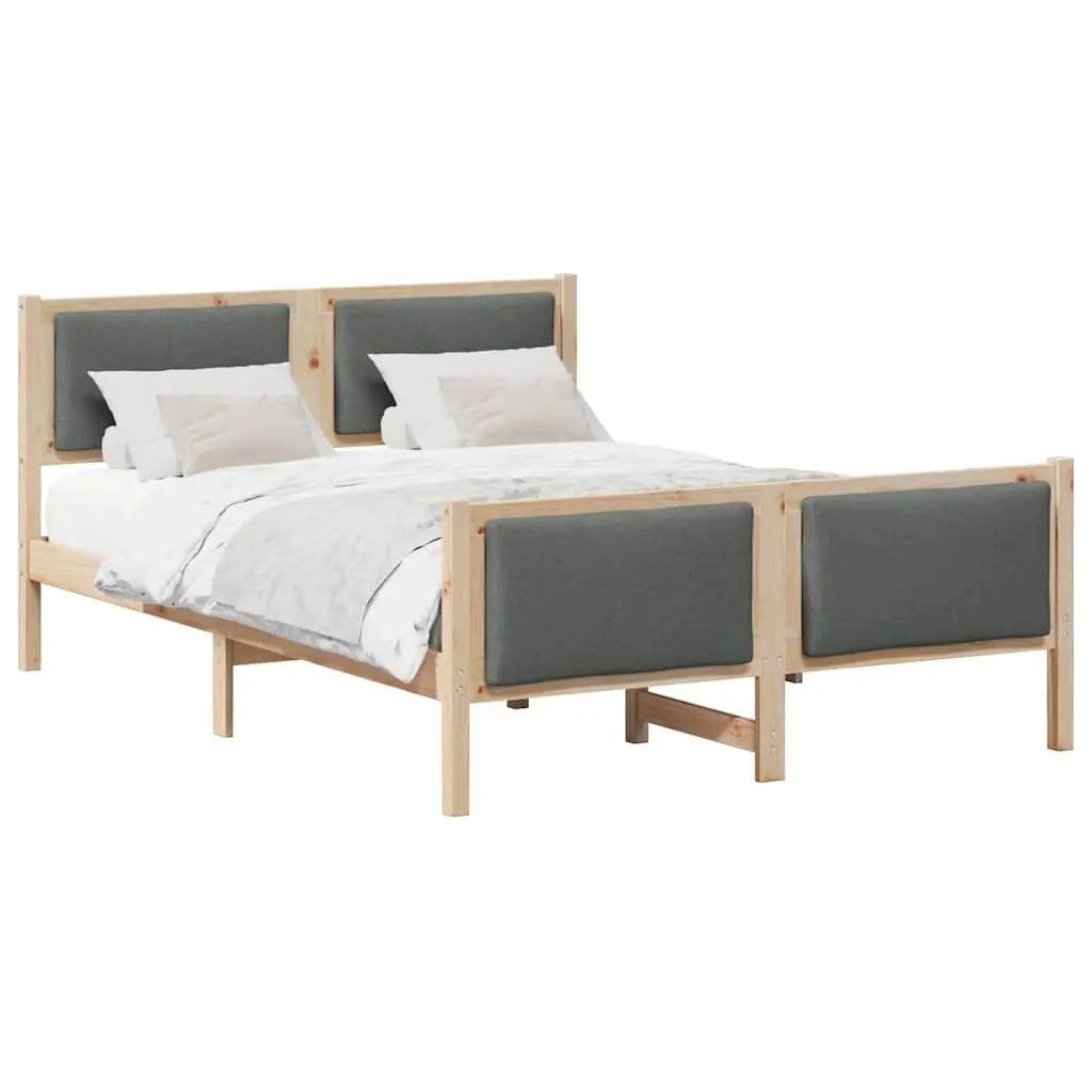 Bed Frame with Headboard Modern 150 x 200 cm Brown