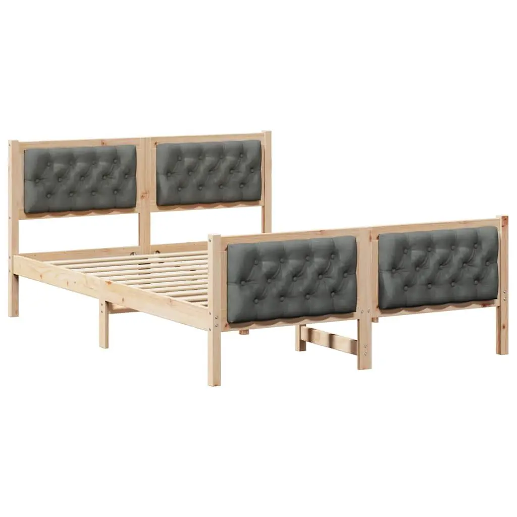 150 x 200 cm Bed Frame with Polyester Headboard