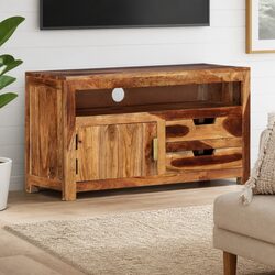 Acacia Wood Lowboard Storage Unit 90x34.5x50 cm