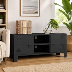 Metal Storage Unit - Industrial Style TV Cabinet