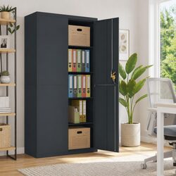 File Cabinet in Anthracite with Lockable Steel Design