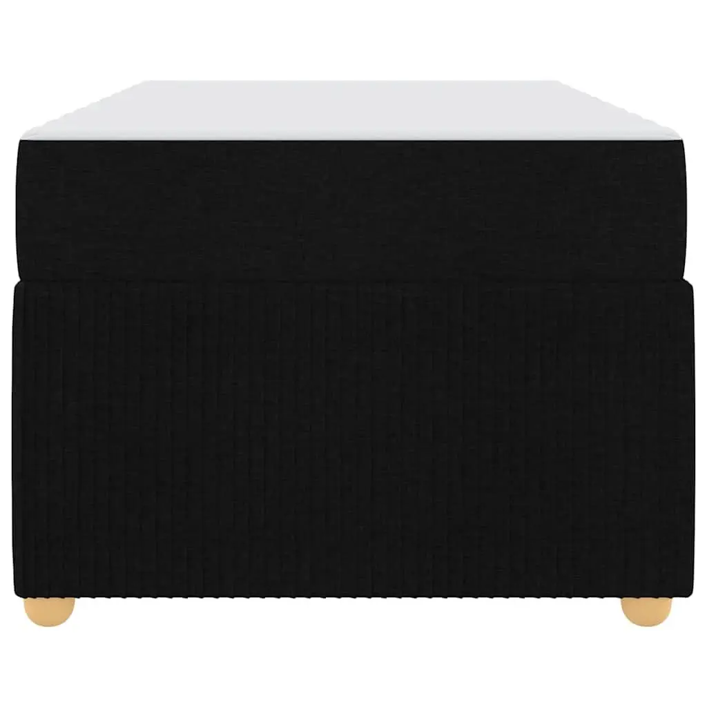 Bed Frame with Mattress Medium Firmness 90 x 190 cm Black Fabric Modern