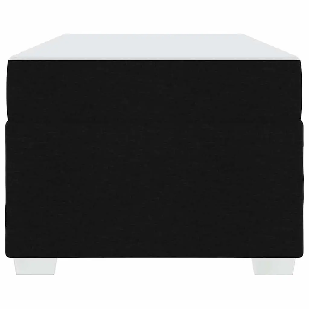 Black Bed Frame with Mattress 90 x 190 cm Fabric Modern Minimalist Design