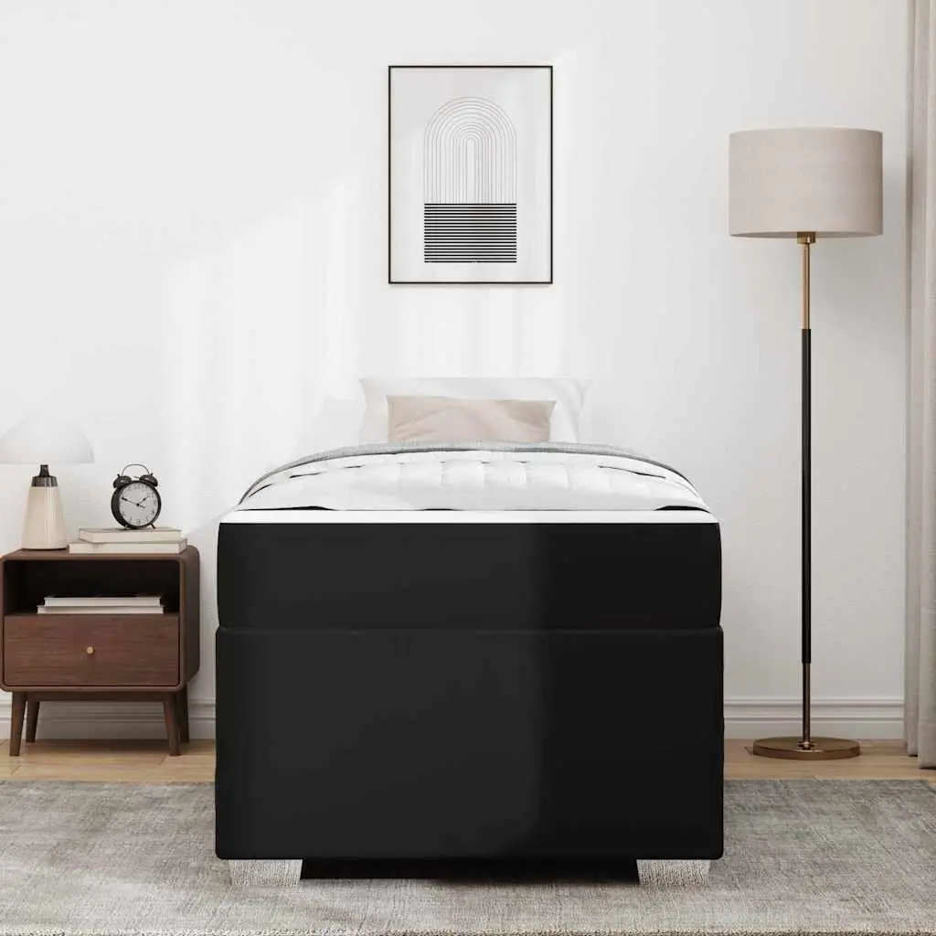 Bed Frame with Mattress Medium-Firm 90 x 190 cm Black