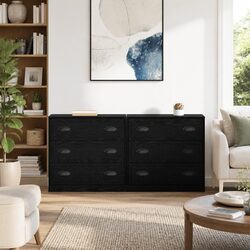Black Modern Storage Sideboard Cabinet 70 x 35.5 x 67.5 cm