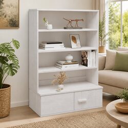 Pinewood Highboard Top Sideboard Cabinet 90x30x100cm