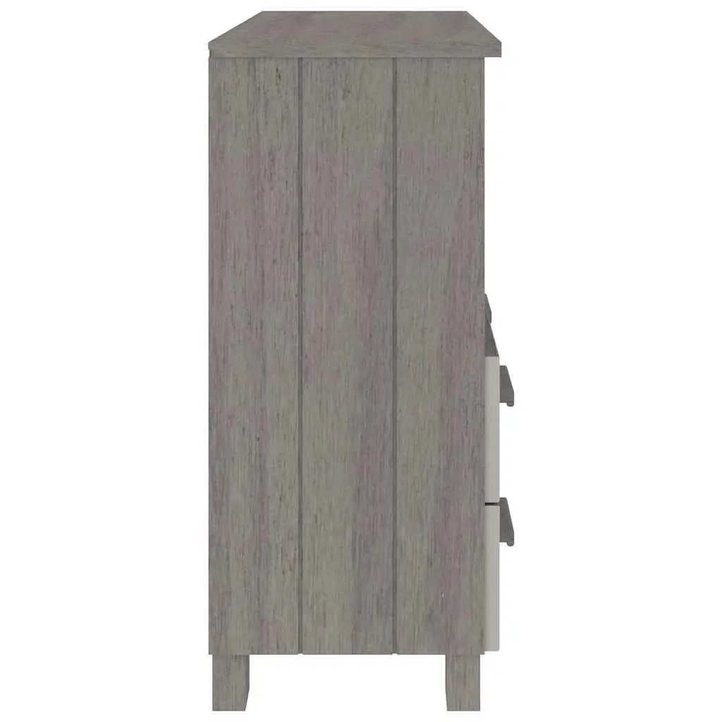 Wooden Sideboard Storage Cabinet with 2 Drawers and Compartment Light Grey 85x35x80cm