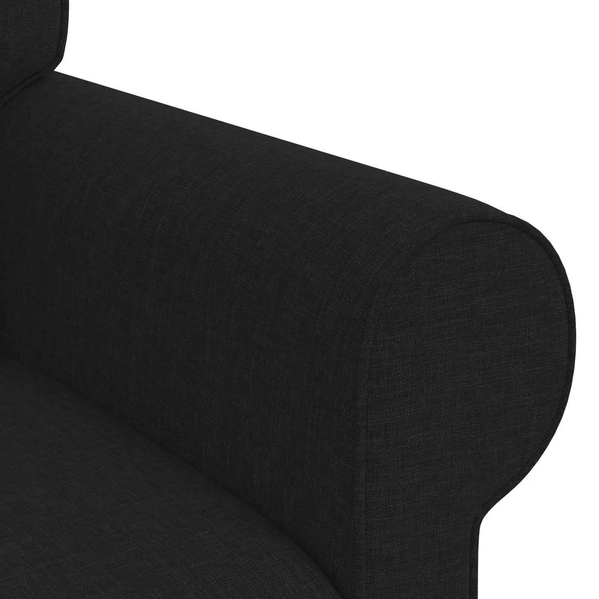 Modular Sofa Set Flexible Arrangement Black Fabric 2 Piece