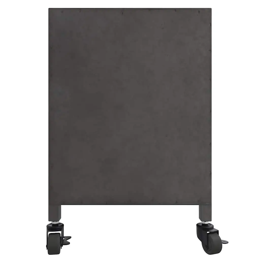 TV Cabinet Silver 110x30x40 cm Storage Unit with 4 Drawers and 1 Compartment on Wheels