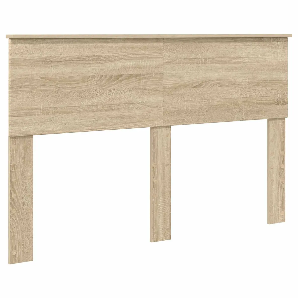 Bed Frame with Wall-Mounted Adjustable Headboard in Brown 150 x 200 cm Engineered Wood